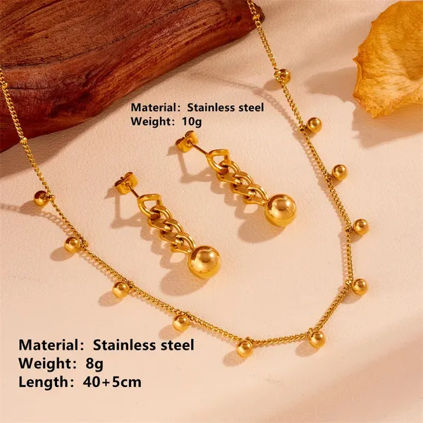 Gold_Steel_Ball_Jewelry_Set_For_Women